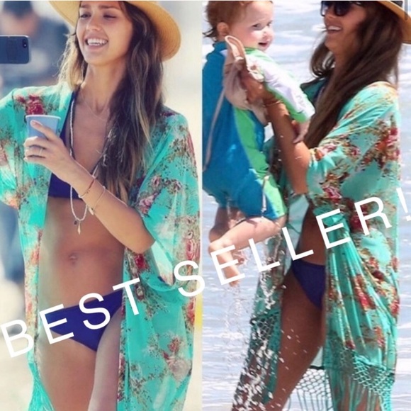 Anthropologie Tops - Floral Kimono Coverup Robe
